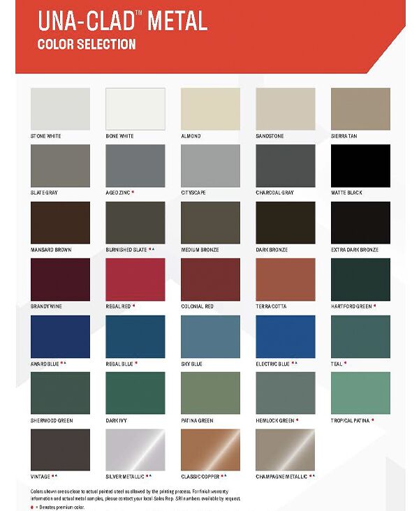 Color Charts – Sheet Metal Supply, Ltd